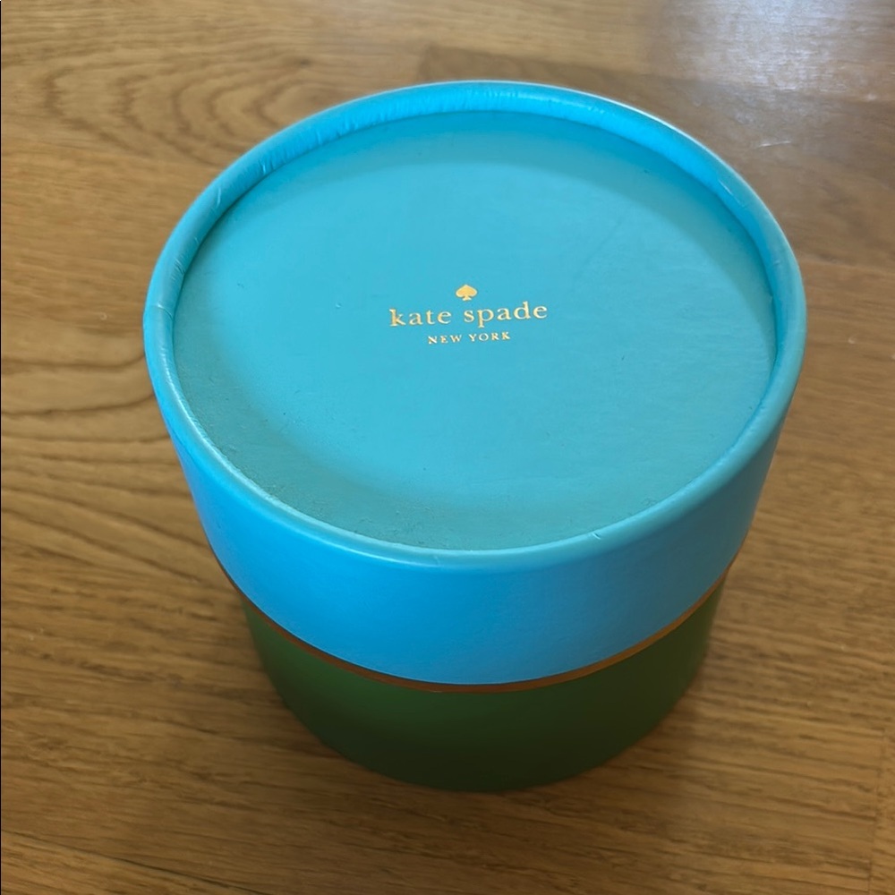 Kate Spade Blue and Green Round Box